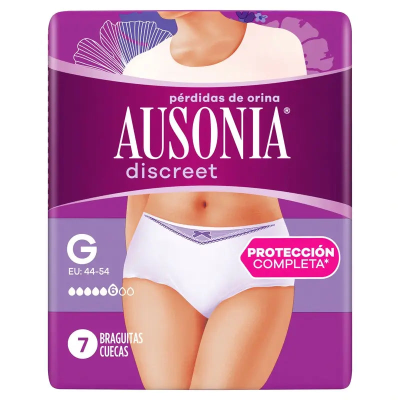 Ausonia Discreet Normal Incontinence Briefs Tamanho L, 7 Briefs