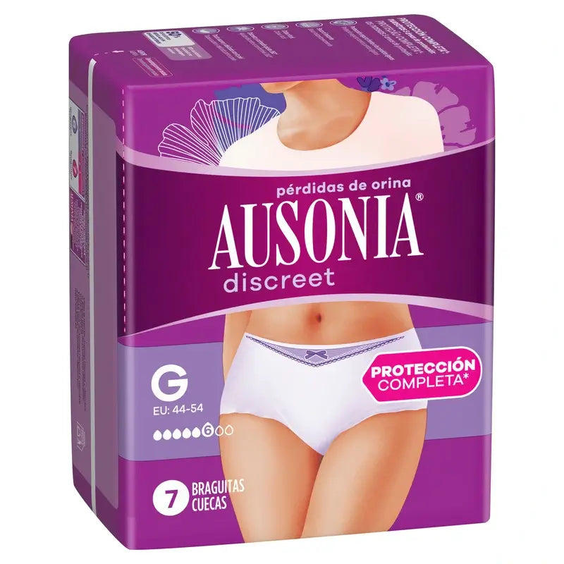 Ausonia Discreet Normal Incontinence Briefs Tamanho L, 7 Briefs