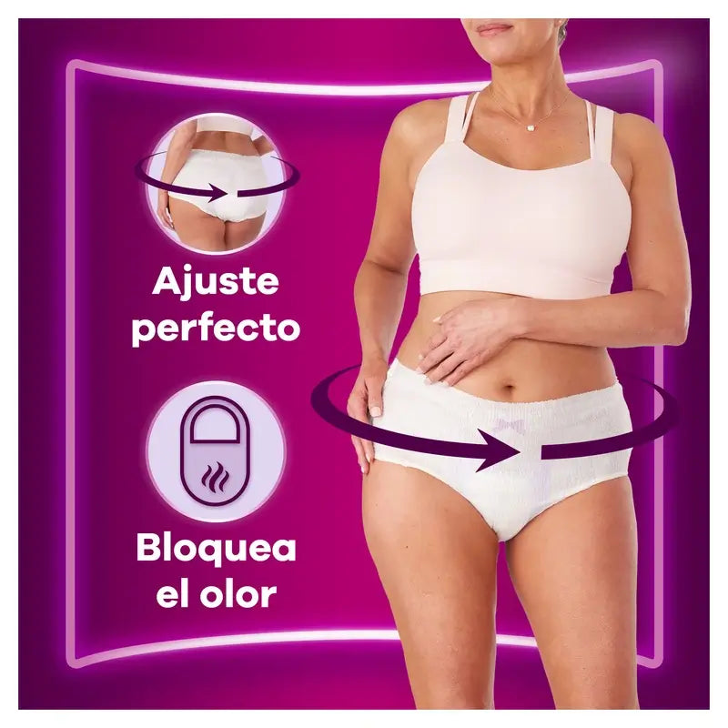Ausonia Discreet Boutique Cuecas para incontinência Bege Plus Size G, 8 Cuecas