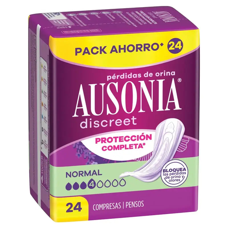 Ausonia Discreet Pads para perdas normais de urina, 24 unidades