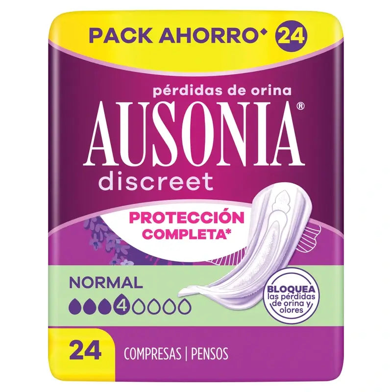 Ausonia Discreet Pads para perdas normais de urina, 24 unidades