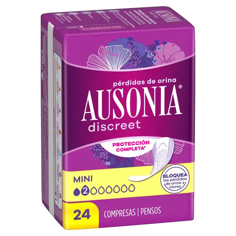 Ausonia Discreet Mini pensos para perdas de urina, 24 unidades