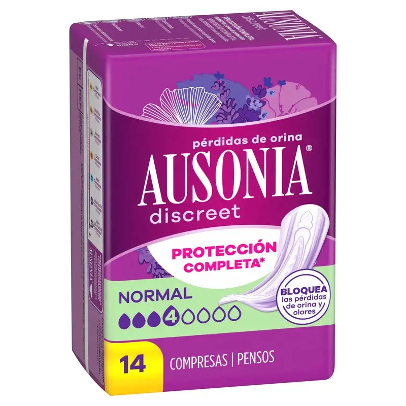Ausonia Discreet Pads para perdas normais de urina, 14 unidades