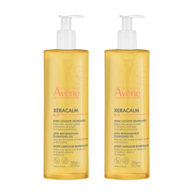 Avene Óleo de Limpeza Xeracalm Ad , Embalagem 2 x750 ml