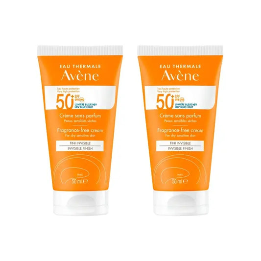 Avene Creme Spf 50+ Sem Perfume, 2X50 Ml