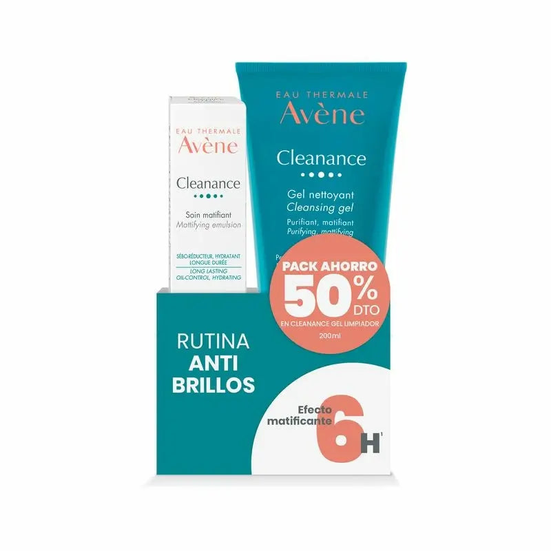 Avene Eau Thermale Cleanance Matifying Care 40 Ml + Cleanance Cleansing Gel 200 Ml
