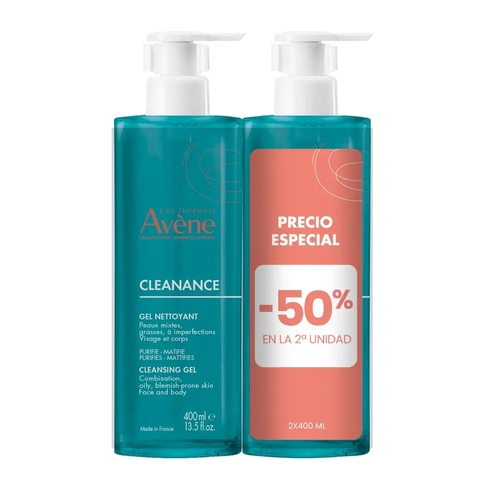 Avene Eau Thermale Cleanance Gel de Limpeza 2 X 400 Ml