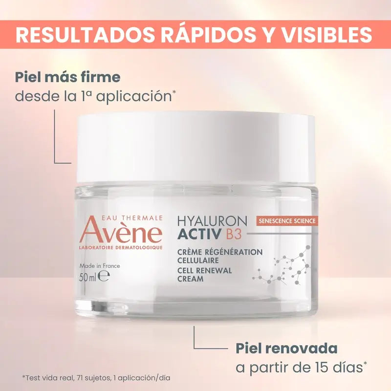 Avène Eau Thermale Hyaluron Activ B3 Creme Regenerador Celular, 50 ml