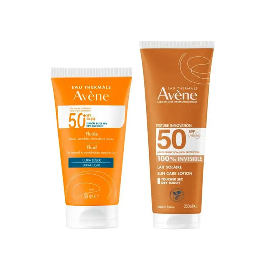 Avene Fluido Spf 50+ 50 Ml + Leite Invisível Spf 50 250 Ml