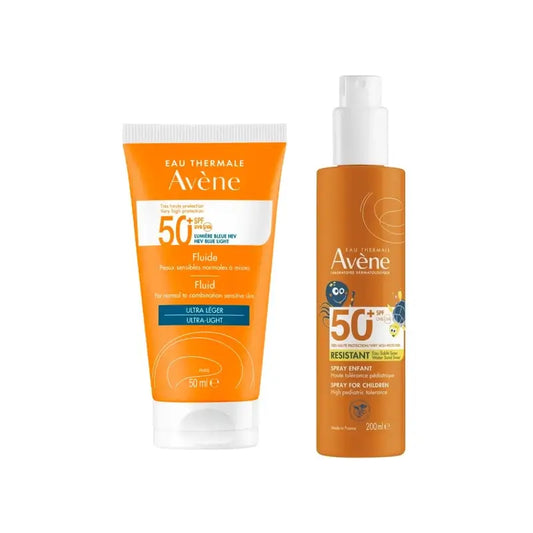 Avene Fluido Spf 50+ 50 Ml + Spray Familiar Spf50+ 400 Ml