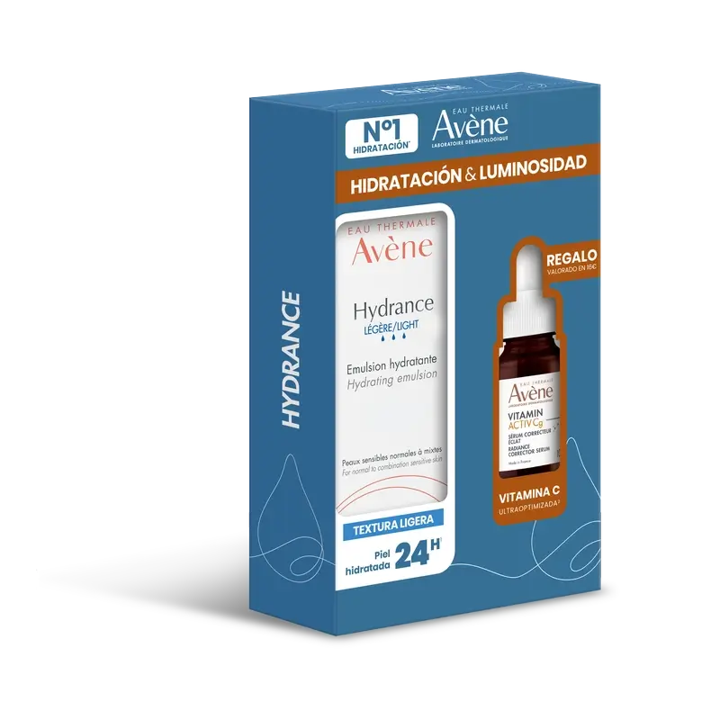 Avene Pack Hydrance Emulsão Hidratante Ligeira 40Ml + Sérum Corretor Brilhante Vitamin Activ Cg 10Ml