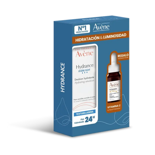Avene Pack Hydrance Emulsão Hidratante Ligeira 40Ml + Sérum Corretor Brilhante Vitamin Activ Cg 10Ml