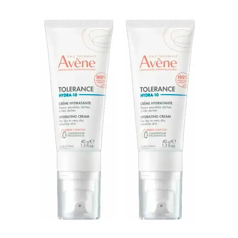 Avene Tolerância Hydra-10 Creme Hidratante, Embalagem 2 x 40 ml