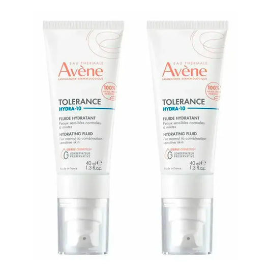 Avene Tolerância Hydra-10 Fluido Hidratante, Embalagem 2 x 40 ml