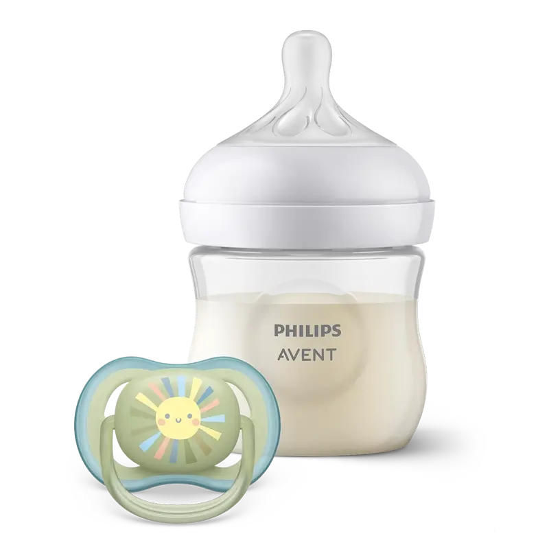 Biberão Avent Natural Response + Kit Chupeta Ultra Air 0-6 M