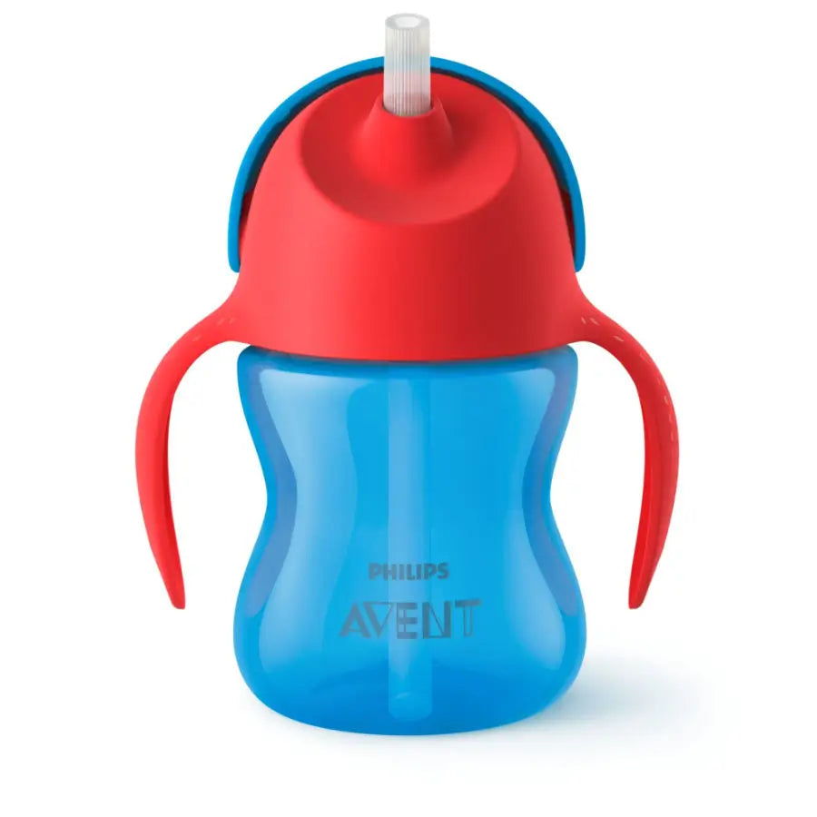 Avent Vaso con Pajita y Asas 210 Ml +6 m Color Azul