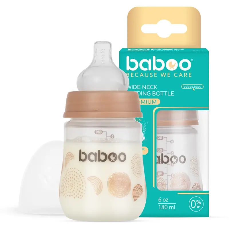 Biberão Baboo Anti-Cólicas 0+ Meses Au Naturale, 180 ml