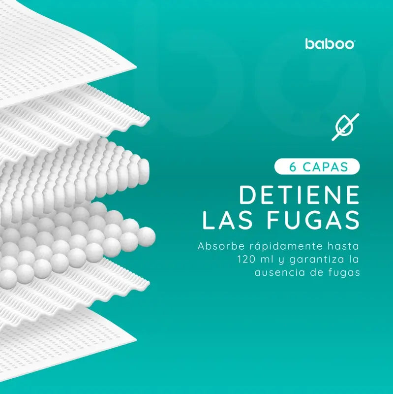 Pensos absorventes descartáveis Baboo Ultra-Slim Pensos de amamentação, 40 unidades.