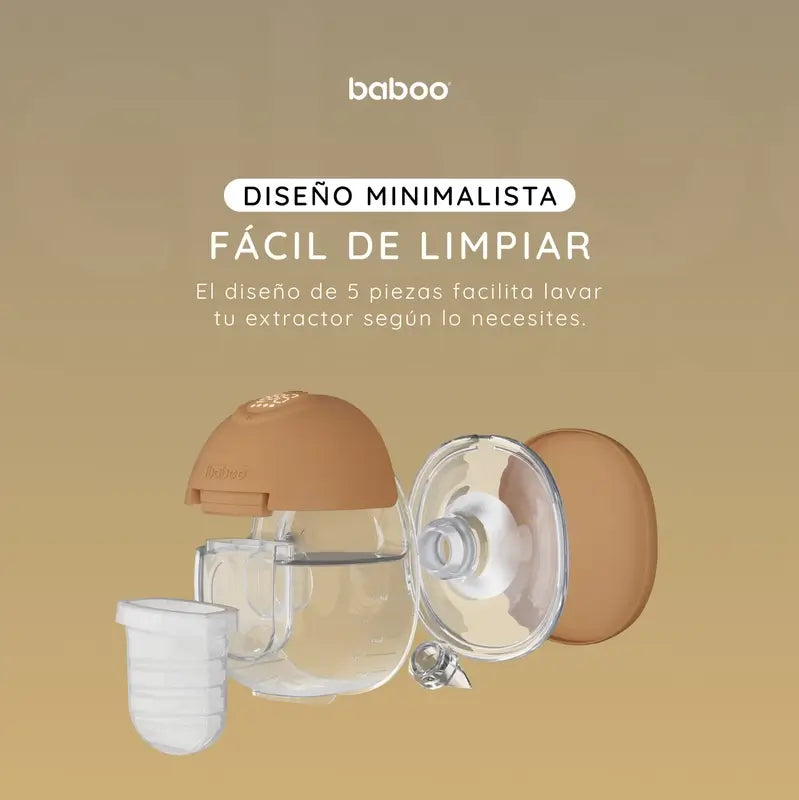 Bomba tira leite eléctrica portátil e mãos livres Baboo, 1 peça