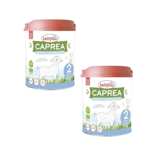 Babybio Caprea 2 Leite de Cabra 6-12 Meses, Embalagem 2 x 800g