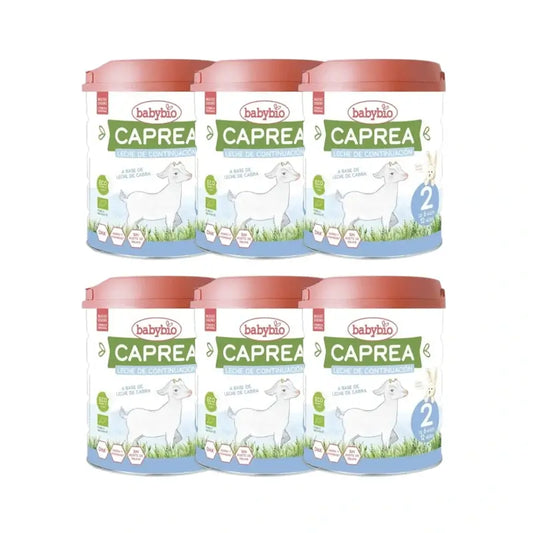 Babybio Caprea 2 Leite de cabra 6-12 meses, embalagem de 6 x 800 g