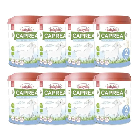 Babybio Caprea 2 Leite de cabra 6-12 meses, embalagem 8 x 800 g