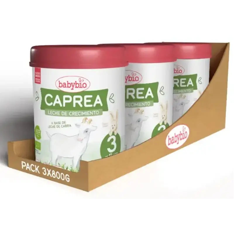Babybio Caprea 3 Leite de Cabra 12-36 Meses, Embalagem 3 x 800g
