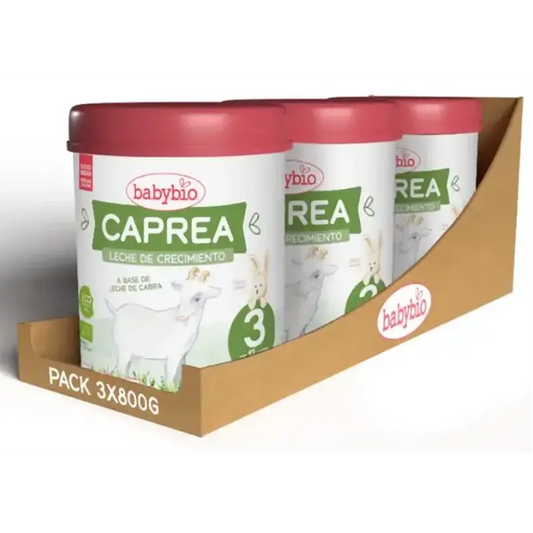 Babybio Caprea 3 Leite de Cabra 12-36 Meses, Embalagem 3 x 800g