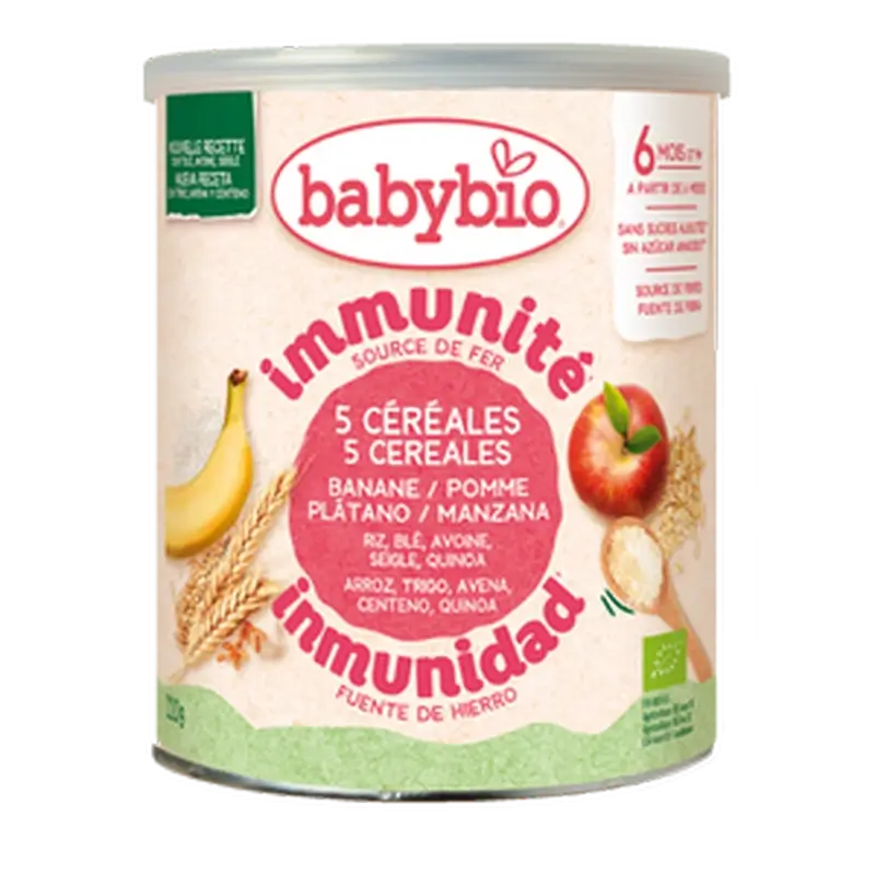 Babybio 5 Cereais com Fruta , 220 gramas