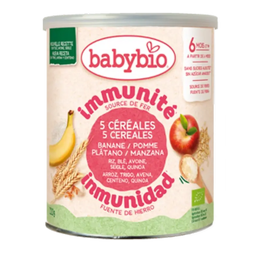 Babybio 5 Cereais com Fruta , 220 gramas