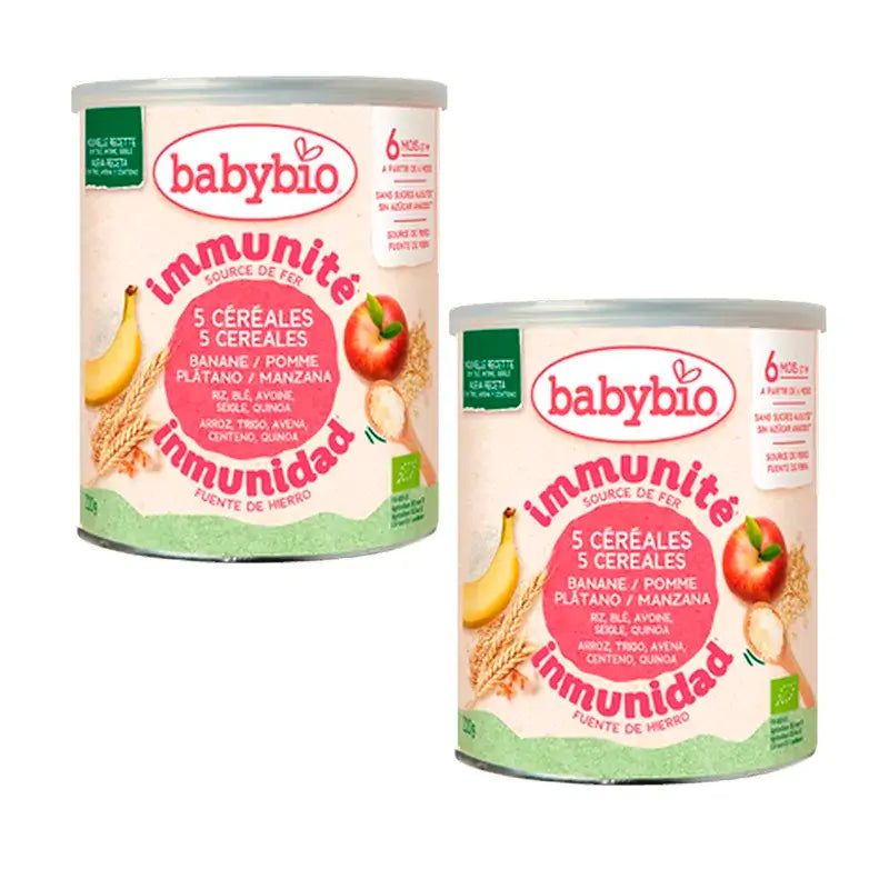Babybio Cereals 3 Fruit & Quinoa, embalagem de 2 x 220g