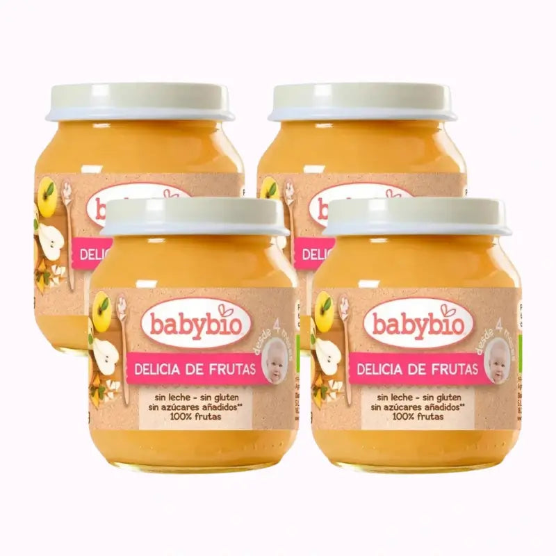 Babybio Fruit Delight, embalagem de 4 x 130 gramas
