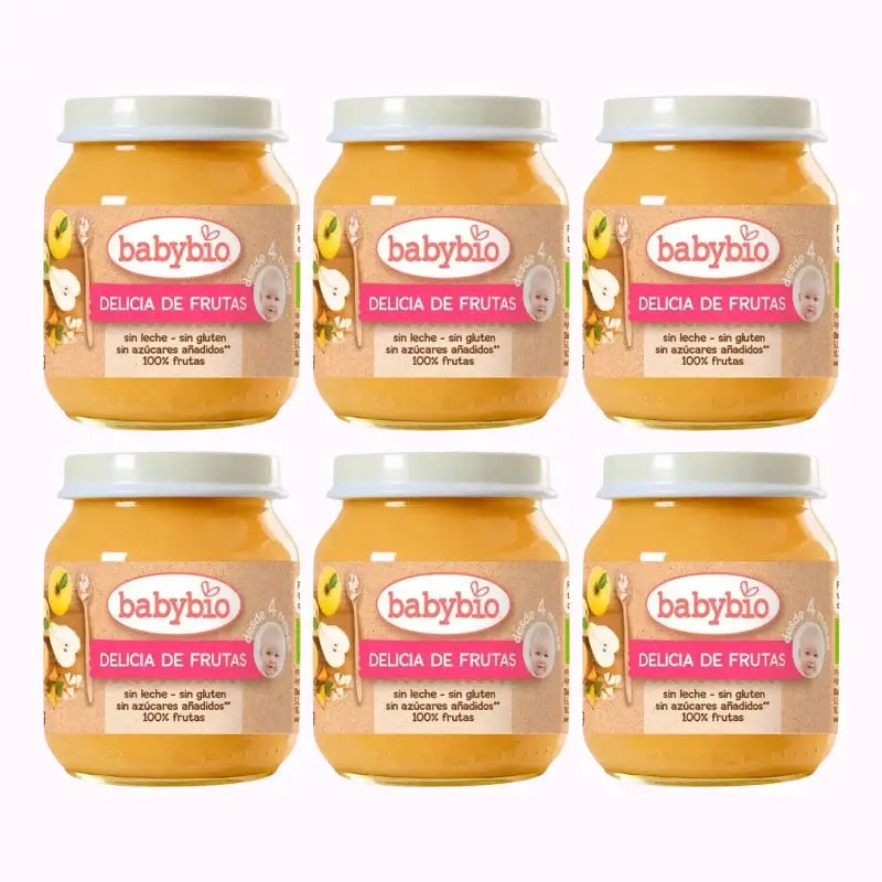 Babybio Fruit Delight, embalagem de 6 x 130 gramas