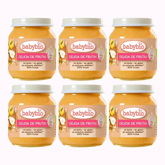 Babybio Fruit Delight, embalagem de 6 x 130 gramas
