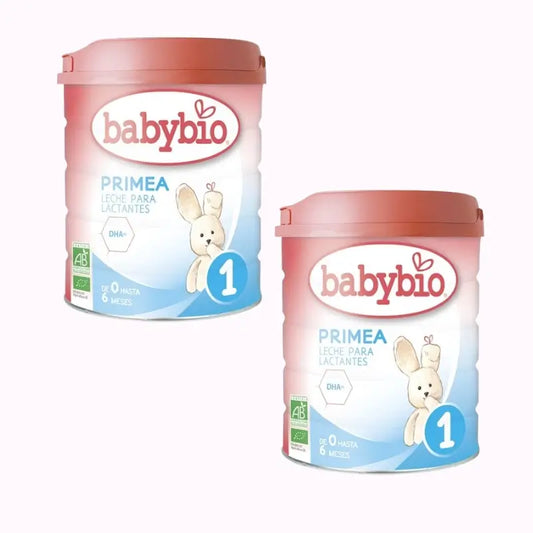 Babybio Primea 1 Leite de vaca para bebés 0-6 meses, embalagem de 2 x 800 gramas