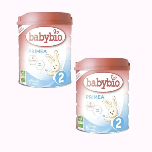 Babybio Primea 2 Leite de Vaca Continuação 6-12 Meses, Embalagem 2 x 800g