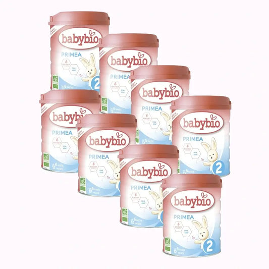 Babybio Primea 2 Leite de vaca continuação 6-12 meses, embalagem 8 x 800g