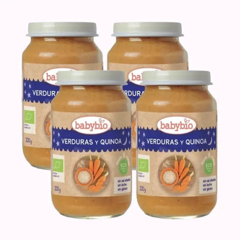 Babybio Menu Quinoa Tradicional, embalagem de 4 x 200 gramas