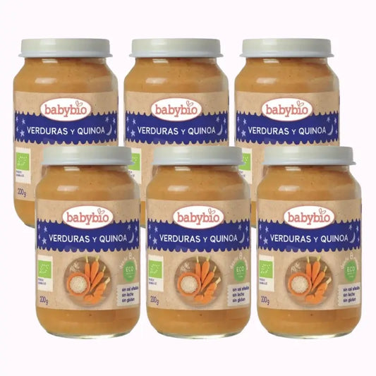 Babybio Menu Quinoa Tradicional, embalagem de 6 x 200 gramas