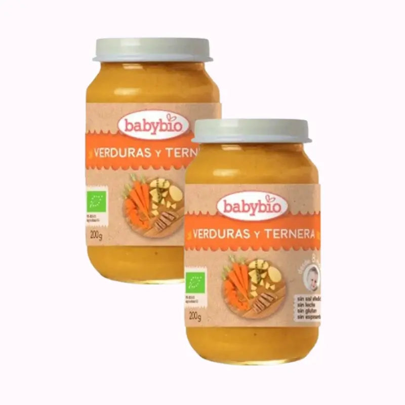 Babybio Menu Tradição Carne de vaca, embalagem de 2 x 200 gramas