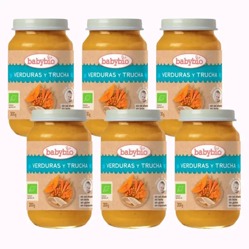 Babybio Menu Truta Tradicional, embalagem de 6 x 200 gramas