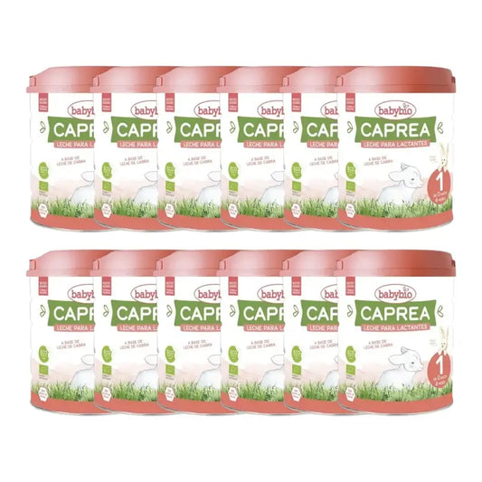Babybio Caprea 1 Leite de cabra 0-6 meses, embalagem de 12 x 800 g