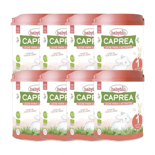 Babybio Caprea 1 Leite de cabra 0-6 meses, embalagem de 8 x 800 g