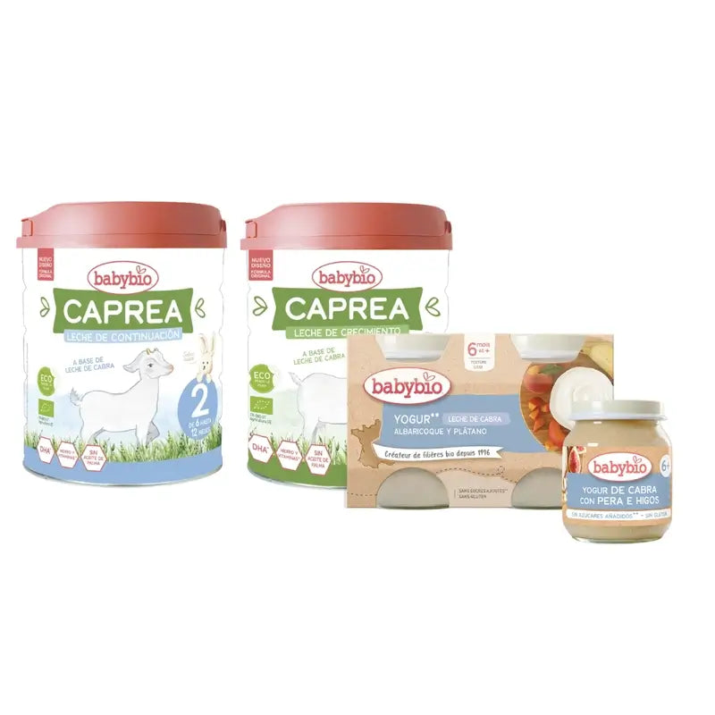 Babybio Pack Caprea Leite 2 e 3 + iogurtes de cabra
