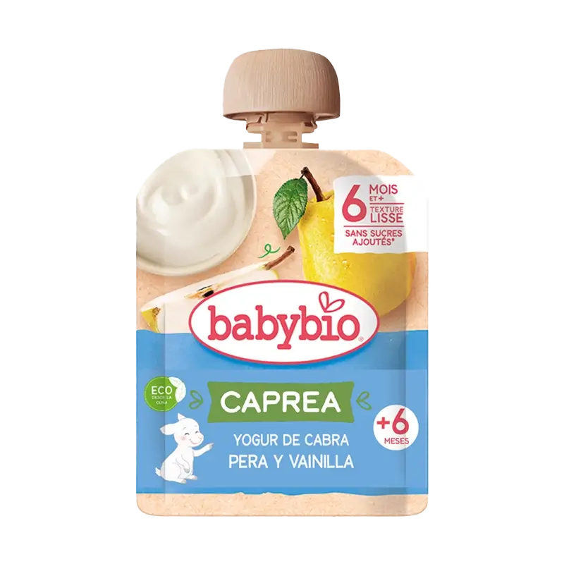Babybio Pouche Cabram Iogurte de pera e baunilha, 85 g