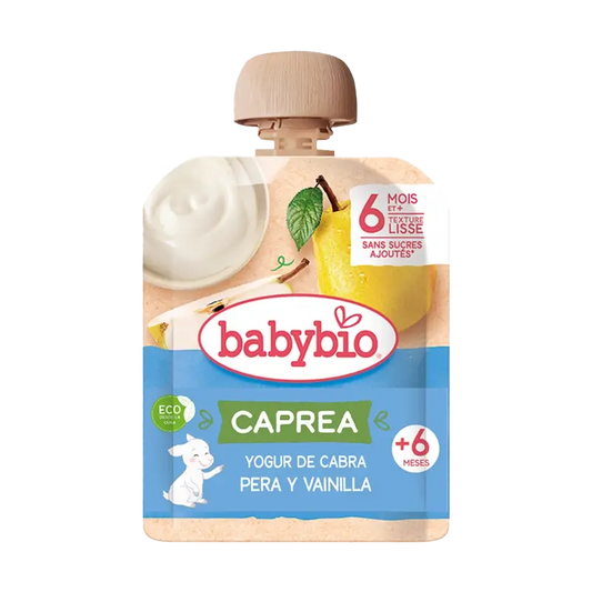 Babybio Pouche Cabram Iogurte de pera e baunilha, 85 g