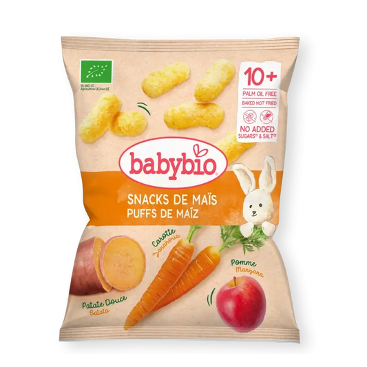 Babybio Corn Snack Batata doce, cenoura e maçã , 15 g