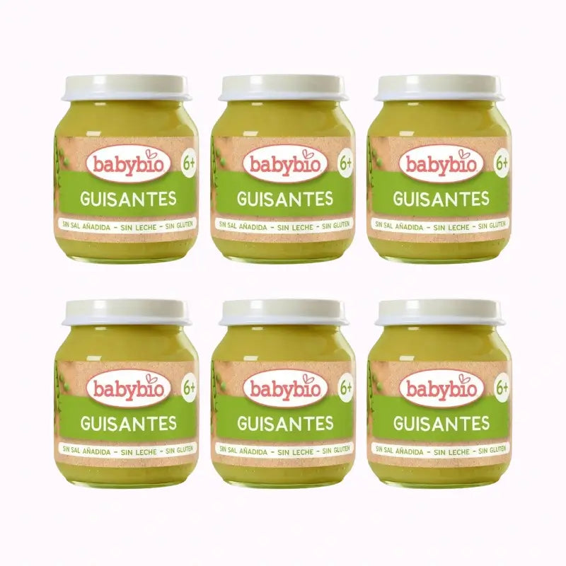 Babybio Babybio Ervilhas, embalagem de 6 x 130 gramas