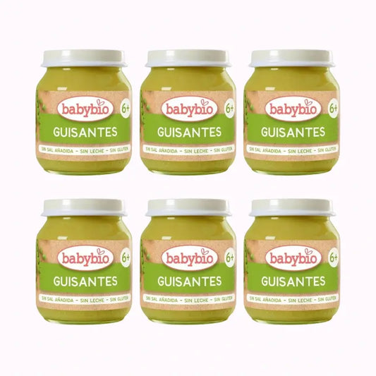 Babybio Babybio Ervilhas, embalagem de 6 x 130 gramas