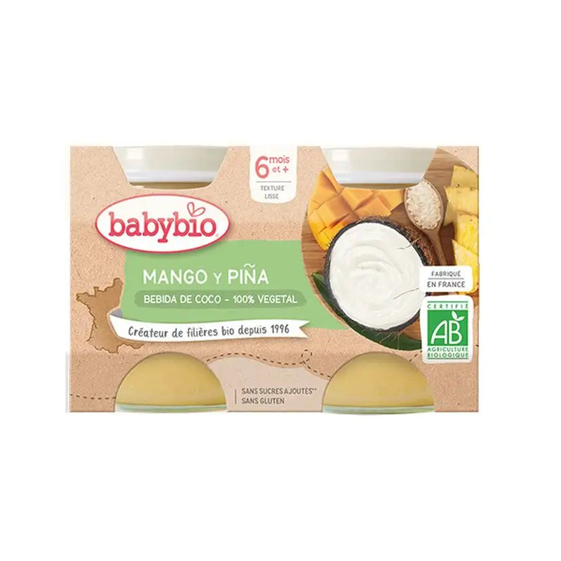 Babybio Iogurte Abacaxi de Manga de Coco - 2X130 g